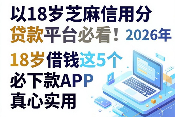18岁芝麻信用分贷款平台必看：2026年这5个18岁借钱必下款APP真心实用