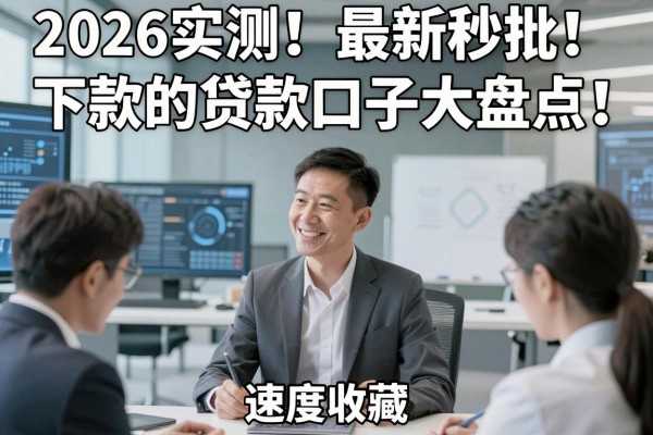 2026实测！最新秒批下款的贷款口子大盘点，速度收藏！