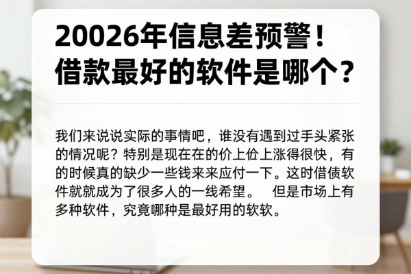 2026年信息差预警!借款最好的软件是哪个?这篇全面拆解别错过