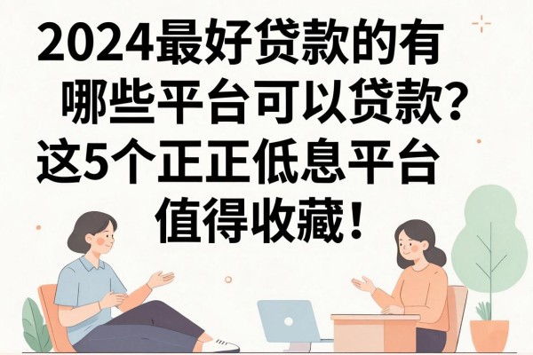 2024最好贷款的有哪些平台可以贷款?这5个正规低息平台值得收藏!