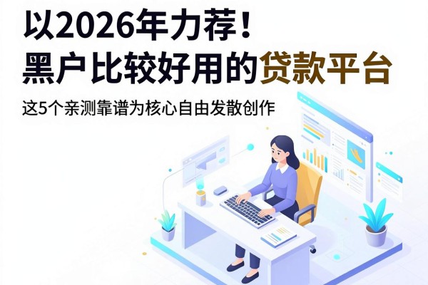 2026年力荐！黑户比较好用的贷款平台，这5个亲测靠谱