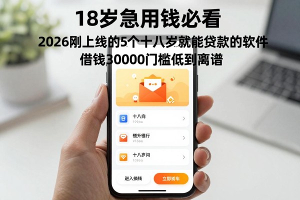 18岁急用钱必看!2026刚上线的5个十八岁就能贷款的软件,借钱30000门槛低到离谱