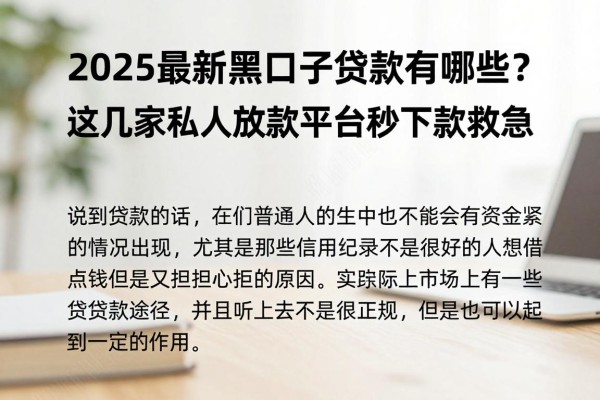 2025最新黑口子贷款有哪些?这几家私人放款平台秒下款救急