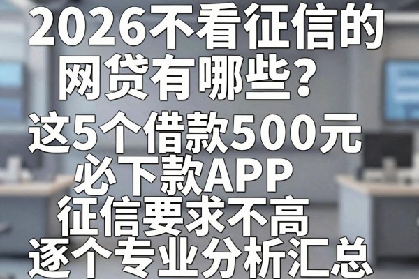 2026不看征信的网贷有哪些？这5个借款500元必下款APP，征信要求不高逐个专业分析汇总！