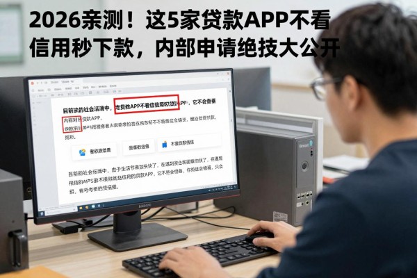2026亲测！这5家贷款APP不看信用秒下款，内部申请绝技大公开