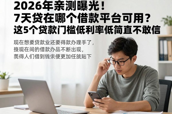 2026年亲测曝光!7天贷在哪个借款平台可以用?这5个贷款门槛低利率低简直不敢信