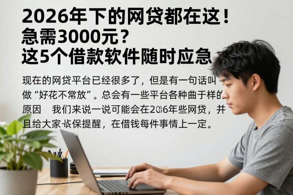 2026年必下的网贷都在这!急需3000元?这5个借款软件随时应急