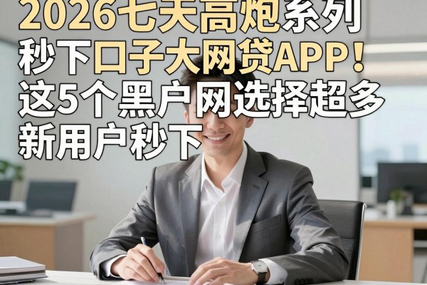 2026七天高炮系列秒下口子大盘点!这5个黑户网贷APP,新用户秒下选择超多!