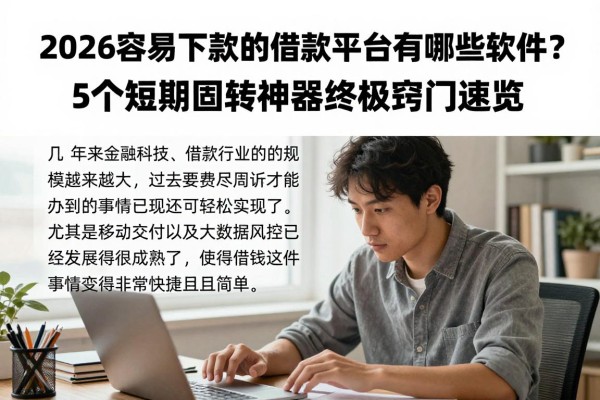 2026容易下款的借款平台有哪些软件？5个短期周转神器终极窍门速览