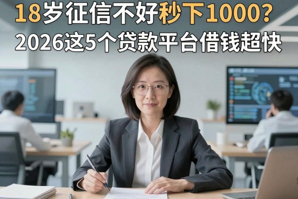 18岁征信不好秒下1000?2026这5个贷款平台借钱超快!
