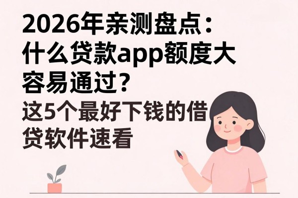 2026年亲测盘点：什么贷款app额度大容易通过？这5个最好下钱的借贷软件速看