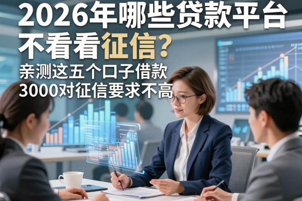 2026年哪些贷款平台不看征信？亲测这五个口子借款3000对征信要求不高