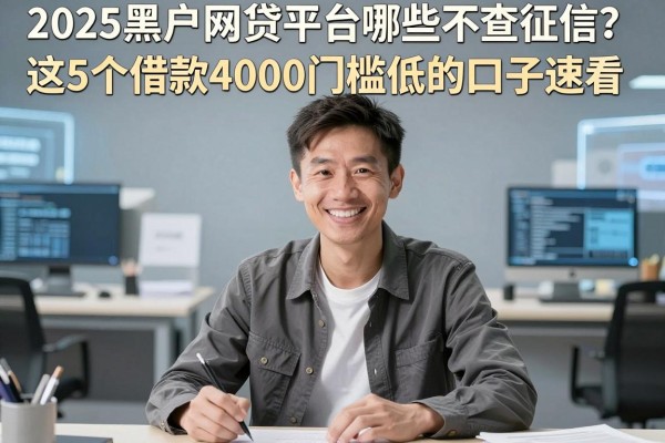 2025黑户网贷平台哪些不查征信?这5个借款4000门槛低的口子速看