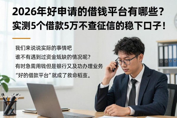 2026年好申请的借钱平台有哪些?实测5个借款5万不查征信的稳下口子!
