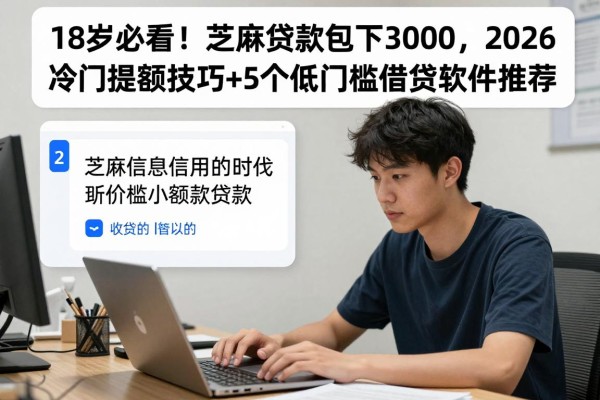 18岁必看!芝麻贷款包下3000,2026冷门提额技巧+5个低门槛借钱软件推荐