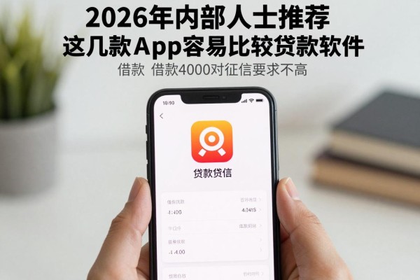 2026年内部人士推荐:这几款app容易比较贷款软件,借款4000对征信要求不高