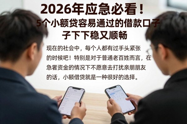 2026年应急必看!5个小额贷容易通过的借款口子,下款稳又顺畅