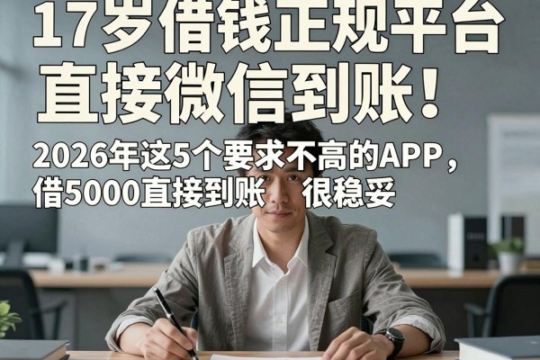 17岁借钱正规平台直接微信到账！2026年这5个要求不高的APP，借5000直接到账很稳妥