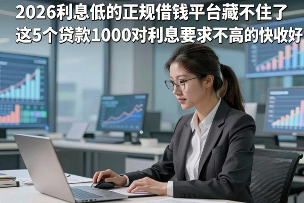2026利息低的正规借钱平台藏不住了,这5个贷款1000对利息要求不高的软件快收好