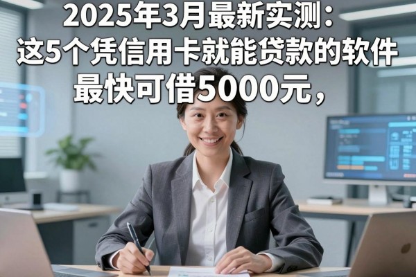 2025年3月最新实测：这5个凭信用卡就能贷款的软件，最快可借5000元！