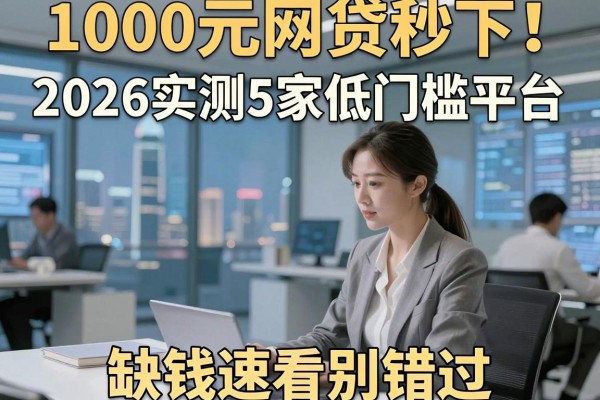 1000元网贷秒下!2026实测5家低门槛平台,缺钱速看别错过