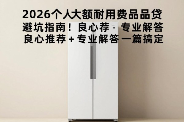 2026个人大额耐用消费品贷款避坑指南！良心推荐+专业解答一篇搞定