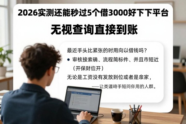 2026实测还能秒过的5个借3000好下的平台!无视查询直接到账