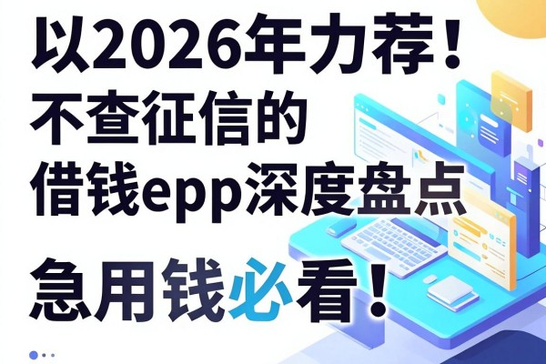 2026年力荐!不查征信的借钱app深度盘点,急用钱必看!