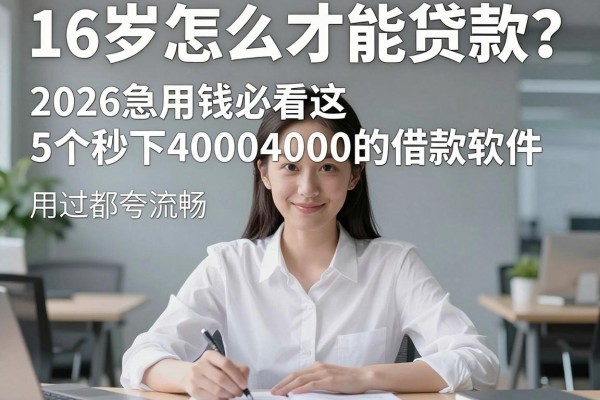 16岁怎么才能贷款?2026急用钱必看这5个秒下4000的借款软件,用过都夸流畅