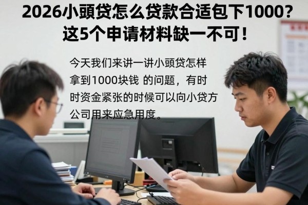 2026小额贷怎么贷款合适包下1000?这5个申请材料缺一不可!