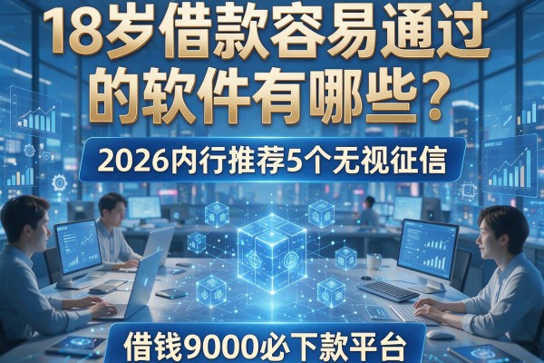 18岁借款容易通过的软件有哪些？2026内行推荐5个无视征信、借钱9000必下款平台