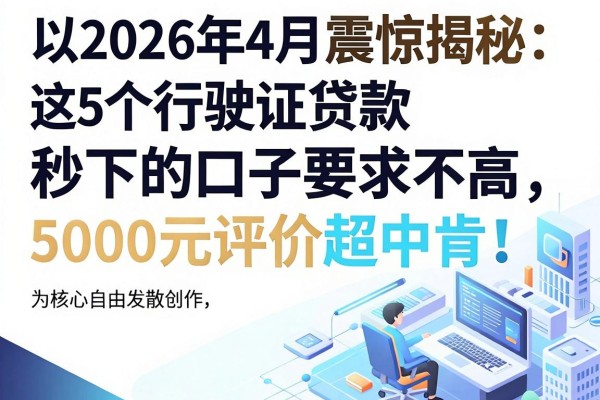 2026年4月震惊揭秘:这5个行驶证贷款秒下的口子要求不高,5000元评价超中肯!