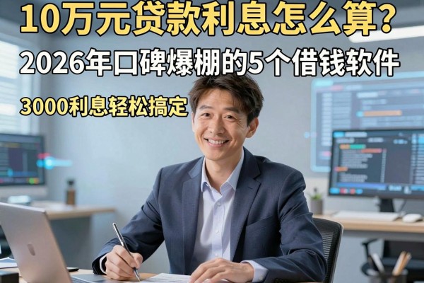 10万元贷款利息怎么算？2026年口碑爆棚的5个借钱软件，3000利息轻松搞定