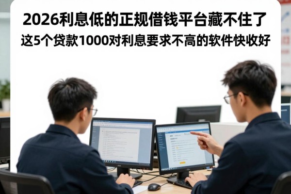2026利息低的正规借钱平台藏不住了,这5个贷款1000对利息要求不高的软件快收好