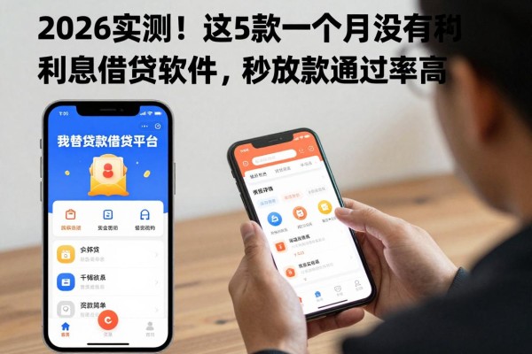 2026实测!这5款一个月没有利息的借款软件,秒放款通过率高