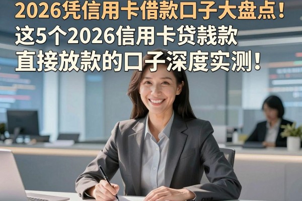 2026凭信用卡借款口子大盘点！这5个2026信用卡贷款直接放款的口子深度实测