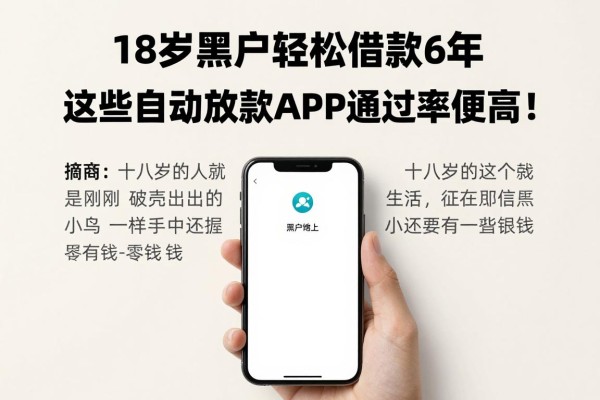 18岁黑户轻松借款6年这些自动放款APP通过率超高！
