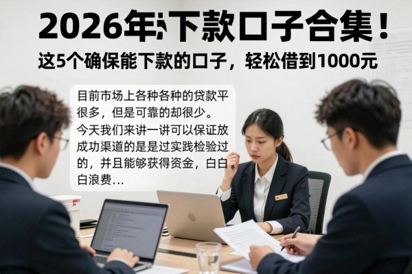 2026年必下款口子合集!这5个确保能下款的口子,轻松借到1000元