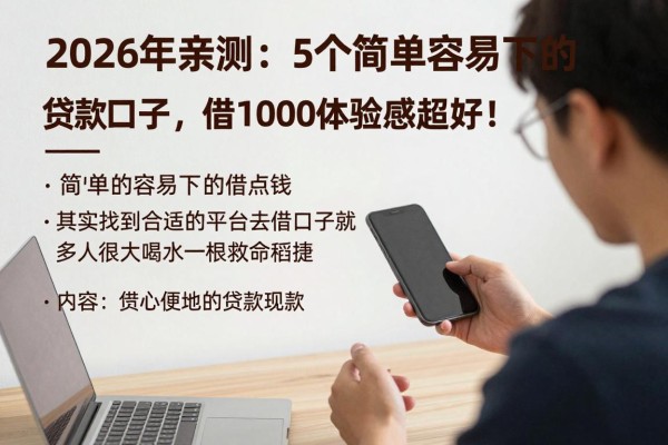 2026年亲测：5个简单容易下的贷款口子，借1000体验感超好！