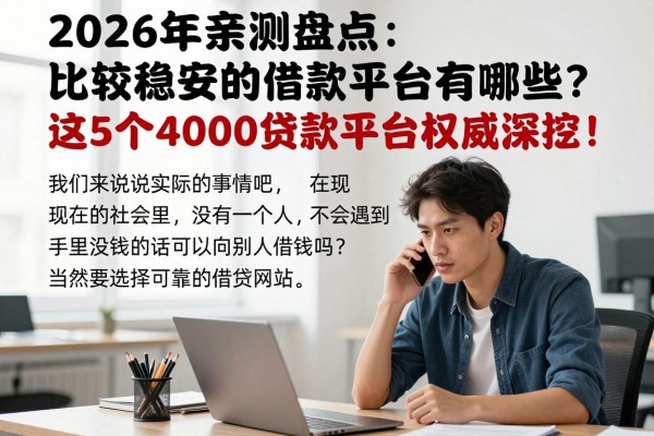 2026年亲测盘点:比较稳妥的借款平台有哪些?这5个4000贷款平台权威深挖!