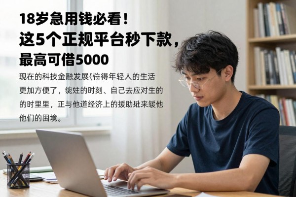 18岁急用钱必看!这5个正规平台秒下款,最高可借5000