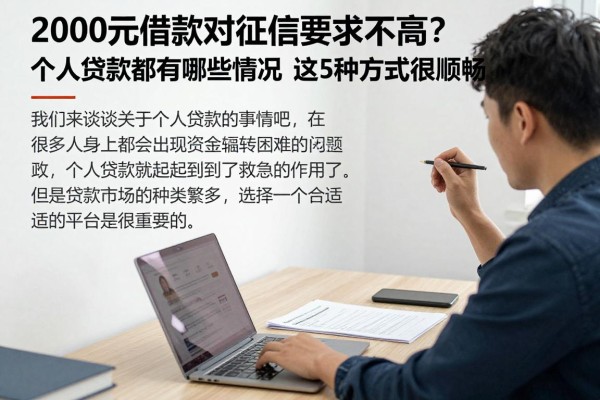 2000元借款对征信要求不高?个人贷款都有哪些情况,这5种方式很顺畅