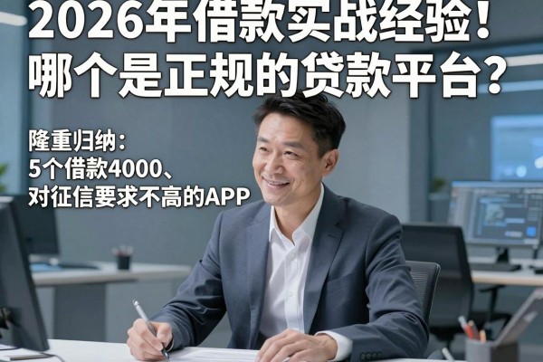 2026年借款实战经验!哪个是正规的贷款平台?隆重归纳5个借款4000、对征信要求不高的APP