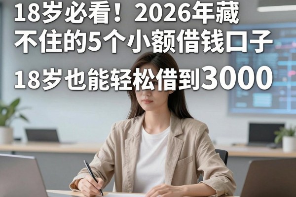 18岁必看！2026年藏不住的5个小额借钱口子，18岁也能轻松借到3000