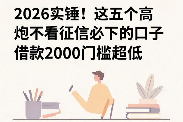 2026实锤!这五个高炮不看征信必下的口子,借款2000门槛超低