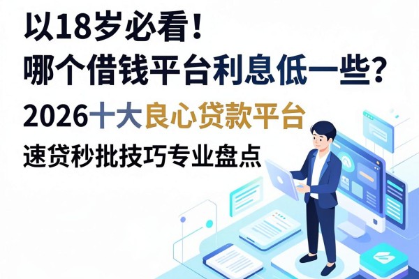 18岁必看!哪个借钱平台利息低一些?2026十大良心贷款平台速贷秒批技巧专业盘点