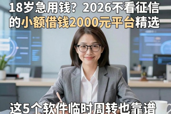 18岁急用钱?2026不看征信的小额借钱2000元平台精选,这5个软件临时周转也靠谱