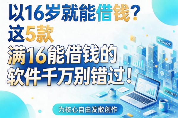16岁就能借钱？这5款满16能借钱的软件千万别错过！