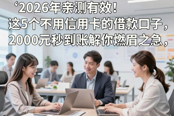 2026年亲测有效!这5个不用信用卡的借款口子,2000元秒到账解你燃眉之急