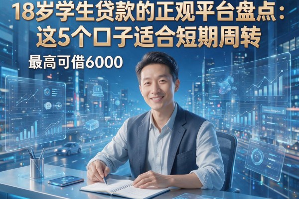 18岁学生贷款的正规平台盘点：这5个口子适合短期周转，最高可借6000